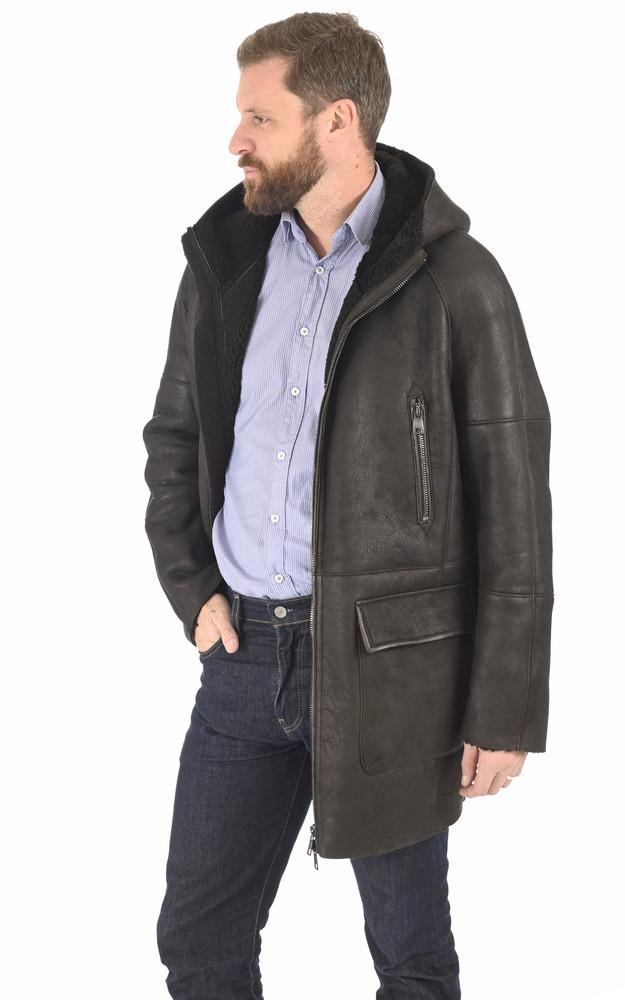 La Canadienne 3/4 Capuche Mouton Marron Foncé