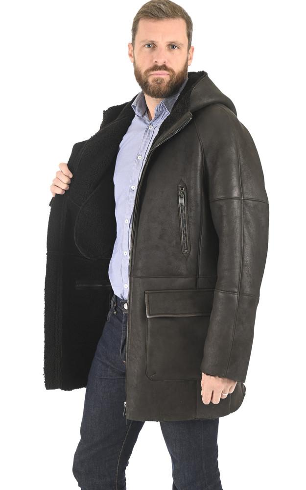 La Canadienne 3/4 Capuche Mouton Marron Foncé