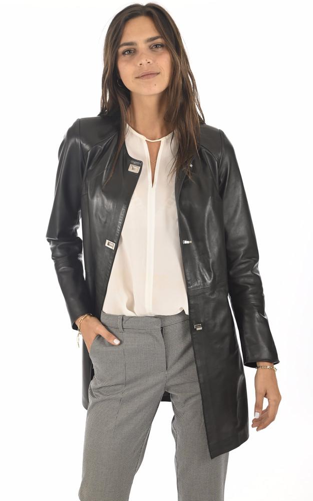 la canadienne 3/4 Cuir noir