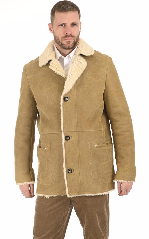 La Canadienne 3/4 élégant Peau Lainée Beige