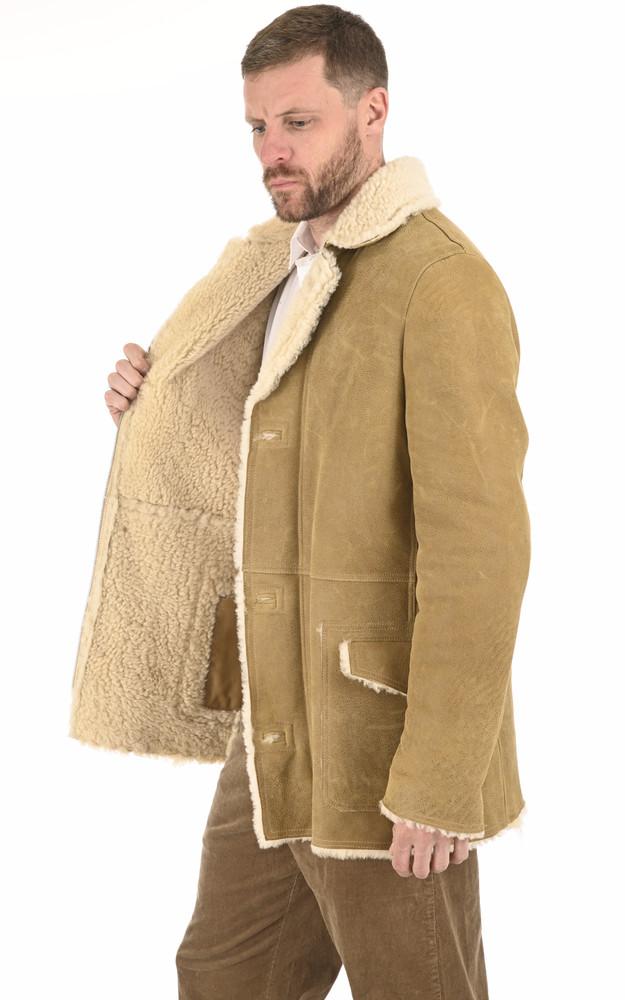 La Canadienne 3/4 élégant Peau Lainée Beige