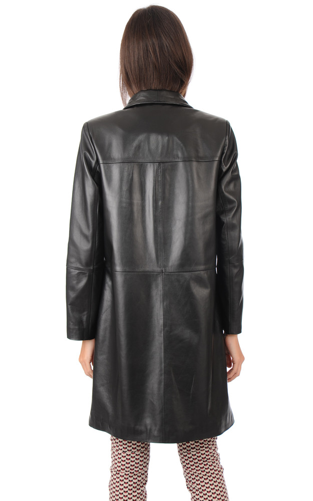 La Canadienne 3/4 En Cuir Agneau Noir