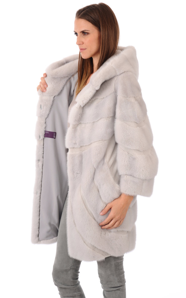 La Canadienne 3/4 Vison Gris Clair