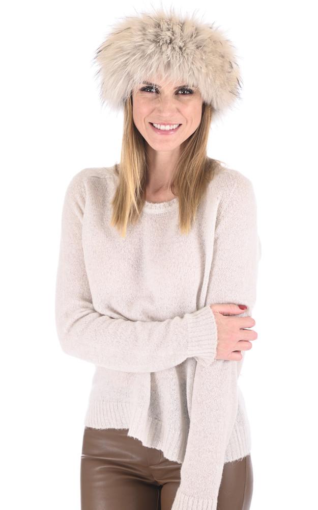 la canadienne Bandeau en fin racoon naturel