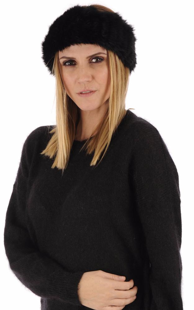 La Canadienne Bandeau En Lapin Noir