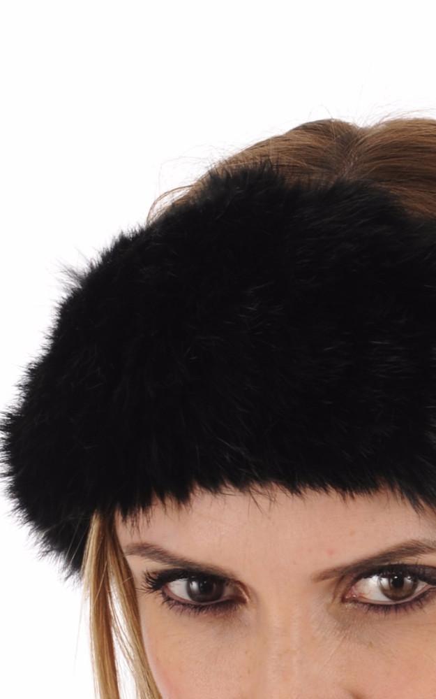 La Canadienne Bandeau En Lapin Noir