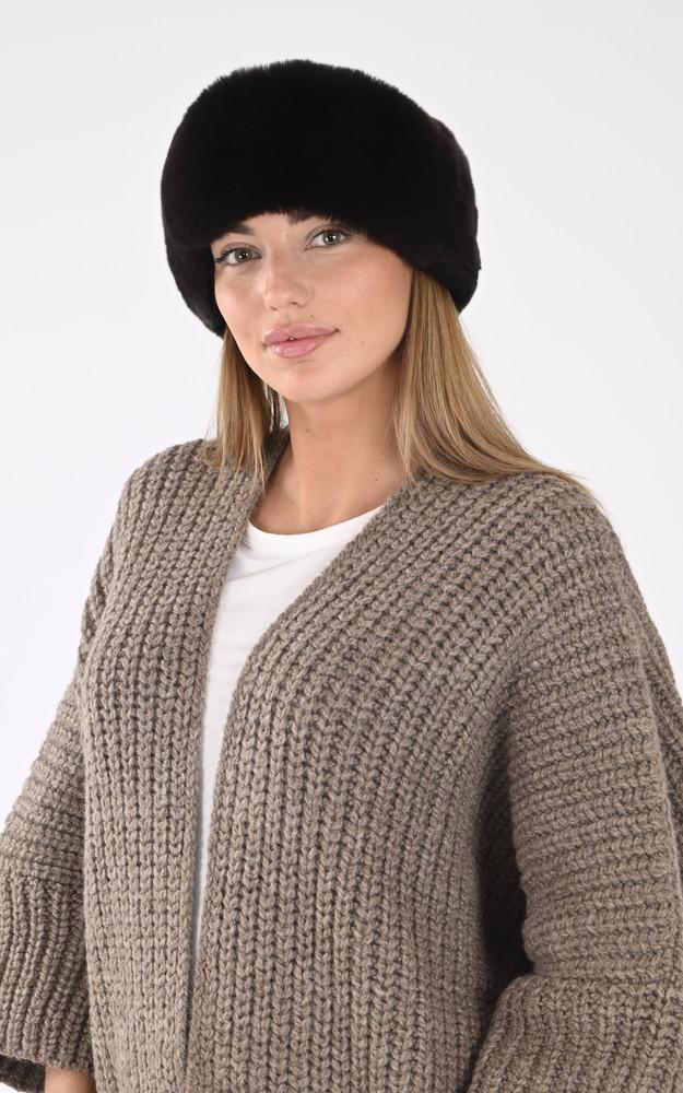 la canadienne Bandeau en rex marron