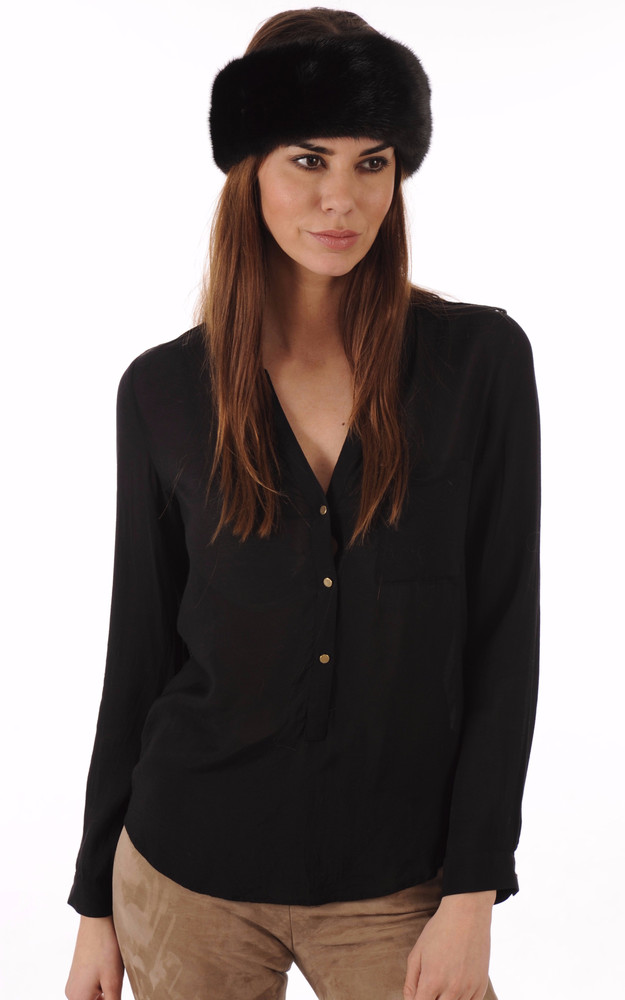 la canadienne Bandeau Vison Marron Foncé