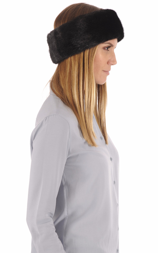 La Canadienne Bandeau Vison Noir