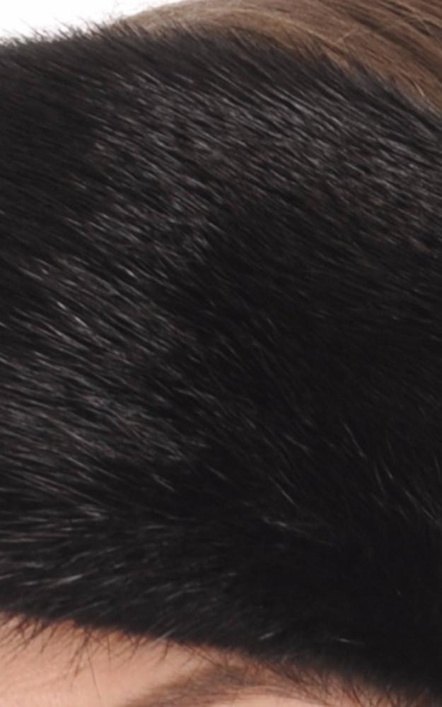 La Canadienne Bandeau Vison Noir