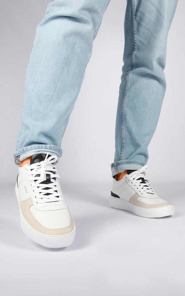 la canadienne Baskets cuir BG166 blanc