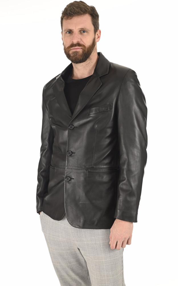 La Canadienne Blazer Agneau Noir
