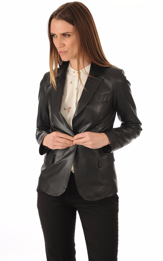 La Canadienne Blazer Agneau Noir