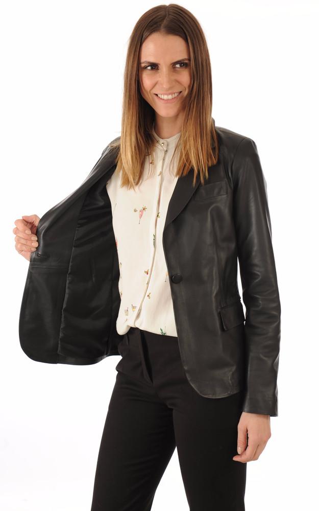 La Canadienne Blazer Agneau Noir