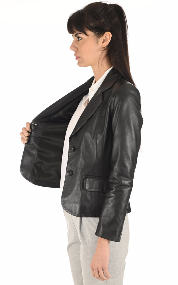 La Canadienne Blazer Agneau Noir