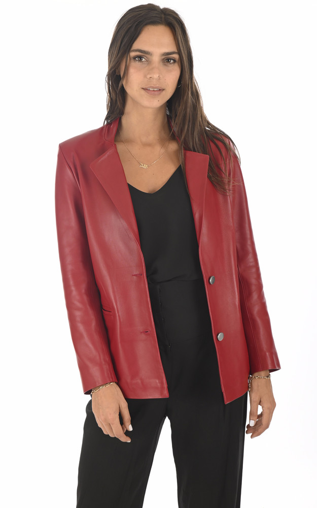 La Canadienne Blazer Agneau Rouge