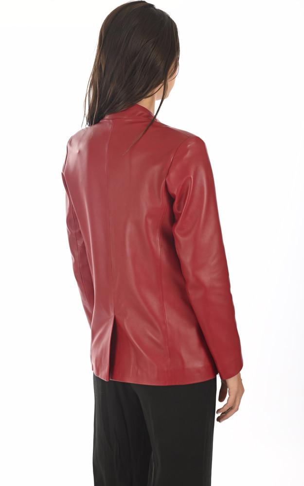 La Canadienne Blazer Agneau Rouge