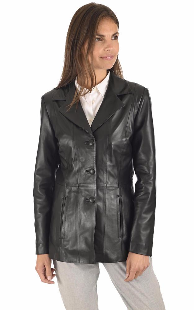La Canadienne Blazer Confortable Agneau Noir