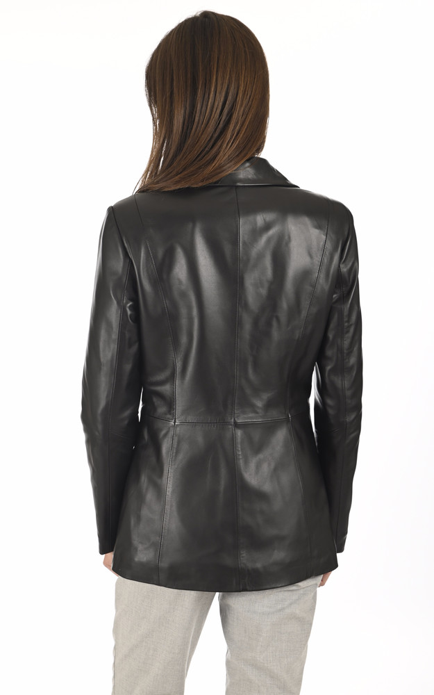 La Canadienne Blazer Confortable Agneau Noir