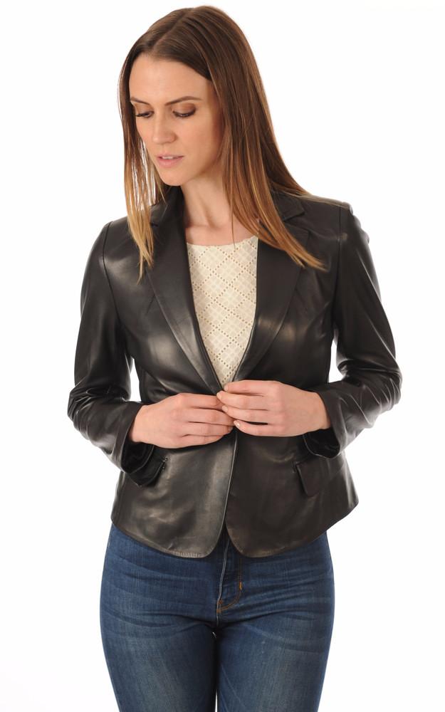 la canadienne Blazer Cuir Agneau Femme
