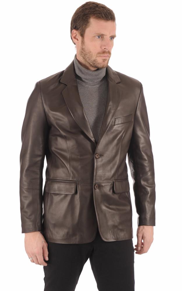 La Canadienne Blazer Cuir Marron Homme