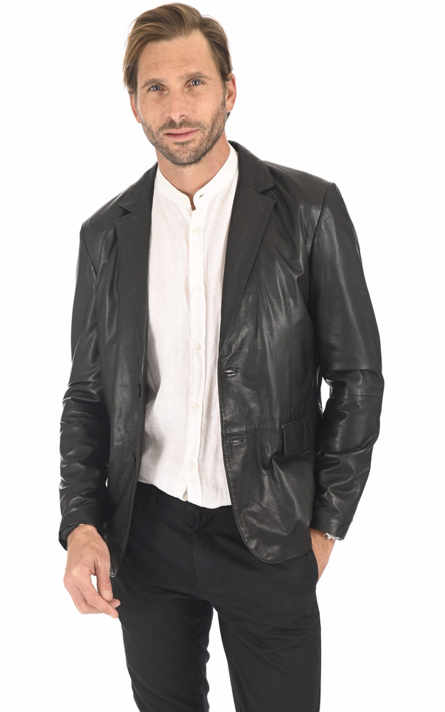la canadienne Blazer cuir noir homme