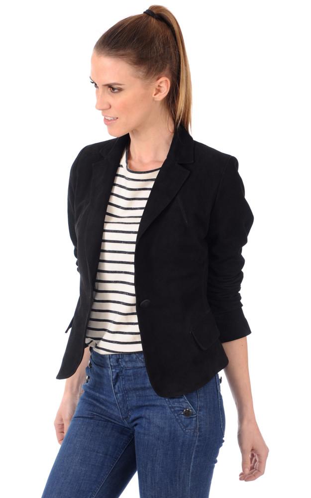 la canadienne Blazer cuir velours noir