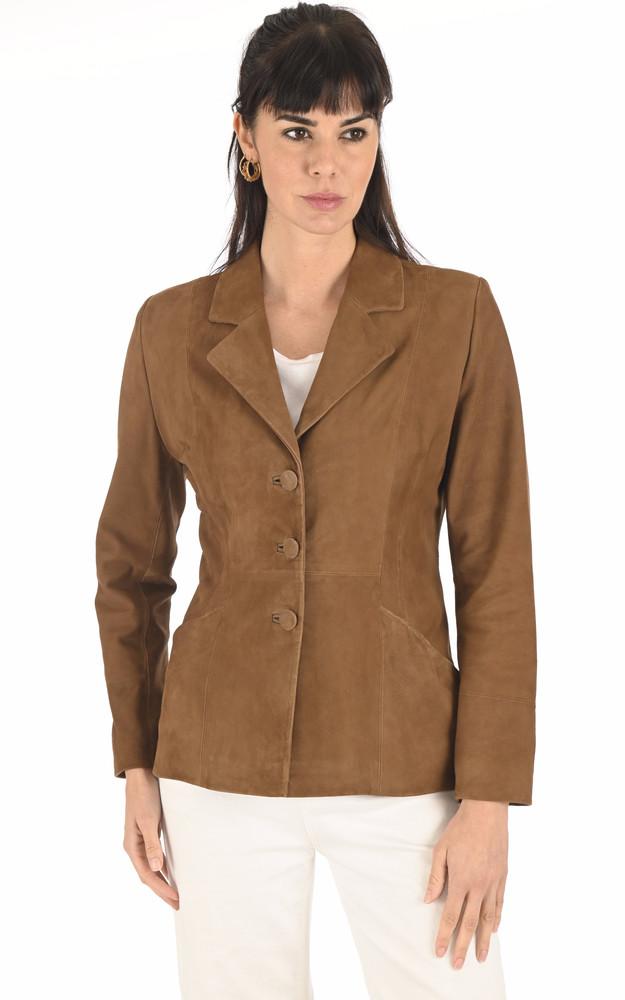 la canadienne Blazer cuir velours tabac