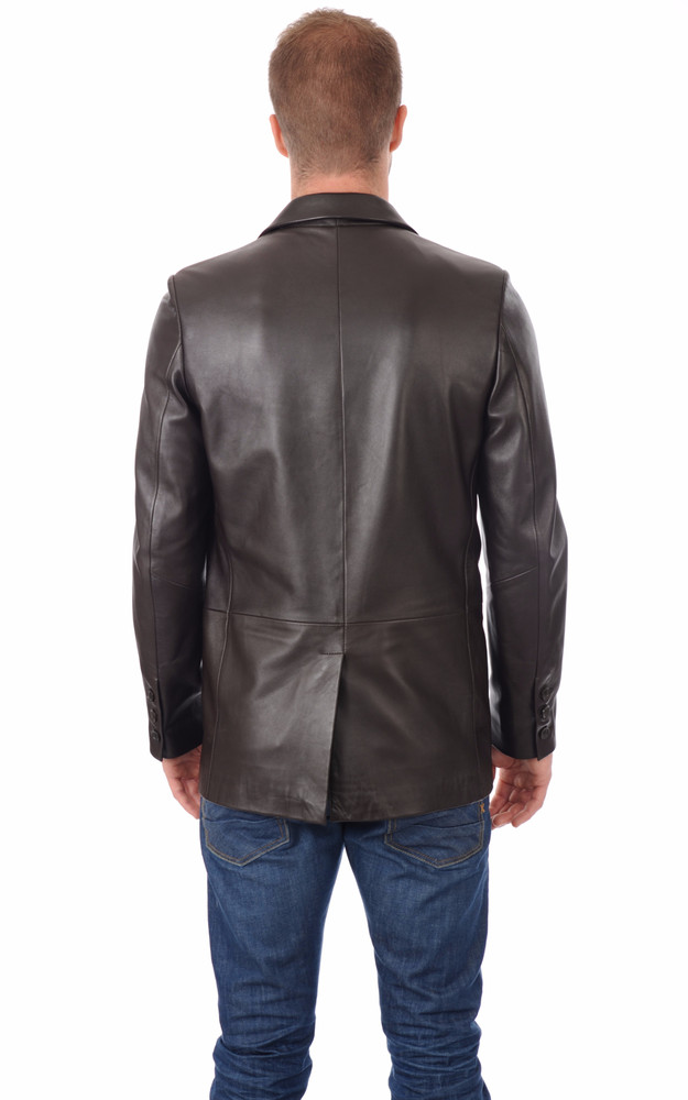 La Canadienne Blazer Marron En Cuir