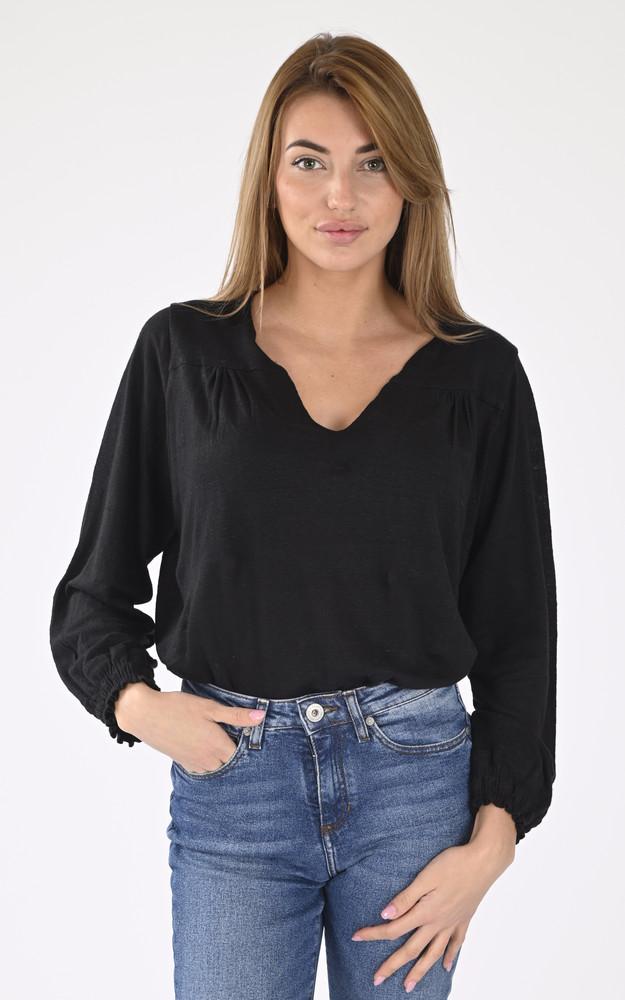 la canadienne Blouse lin Evy noire