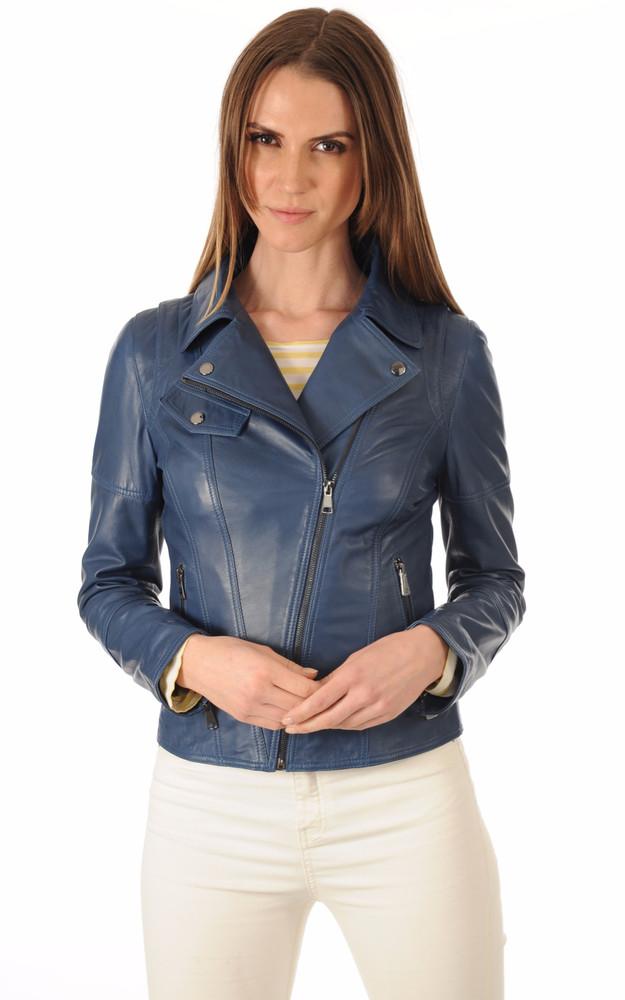 La Canadienne Blouson Agneau Bleu Denim