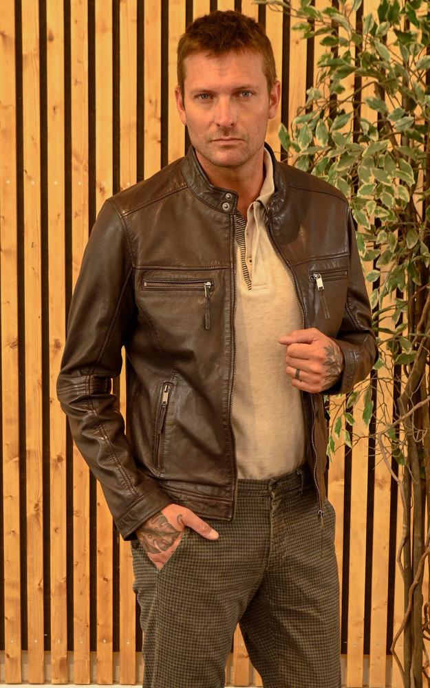 la canadienne Blouson agneau chocolat