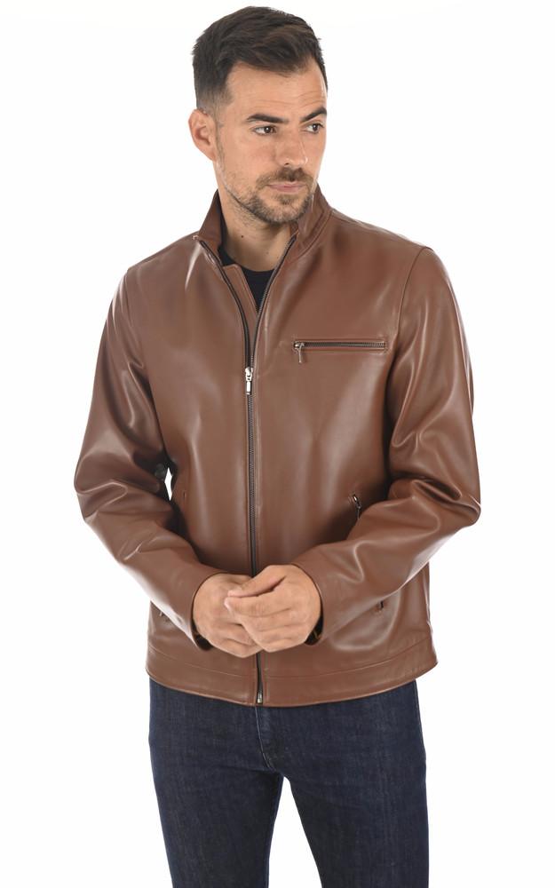 La Canadienne Blouson Agneau Cognac Homme