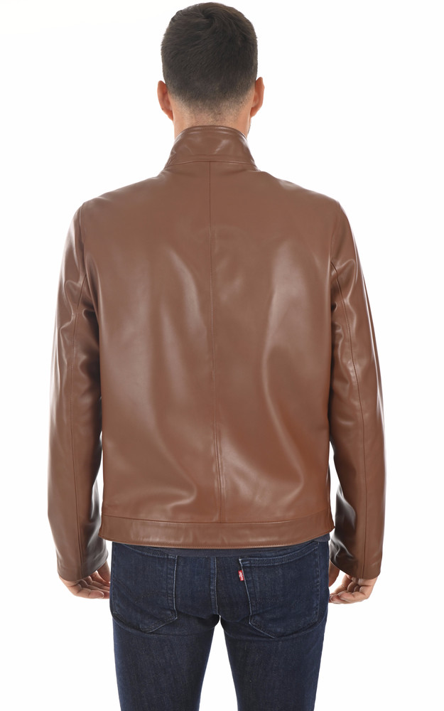 La Canadienne Blouson Agneau Cognac Homme