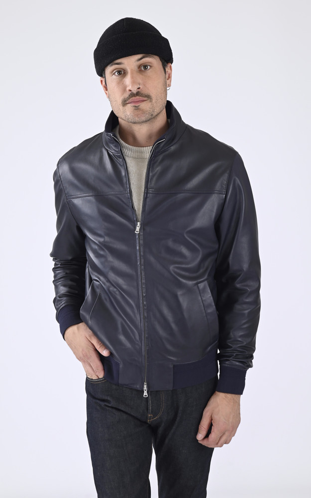 la canadienne Blouson agneau Joel marine