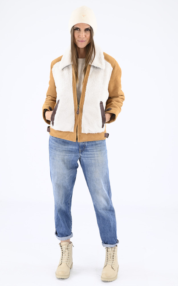 La Canadienne Blouson Agneau Lcw Holly Camel