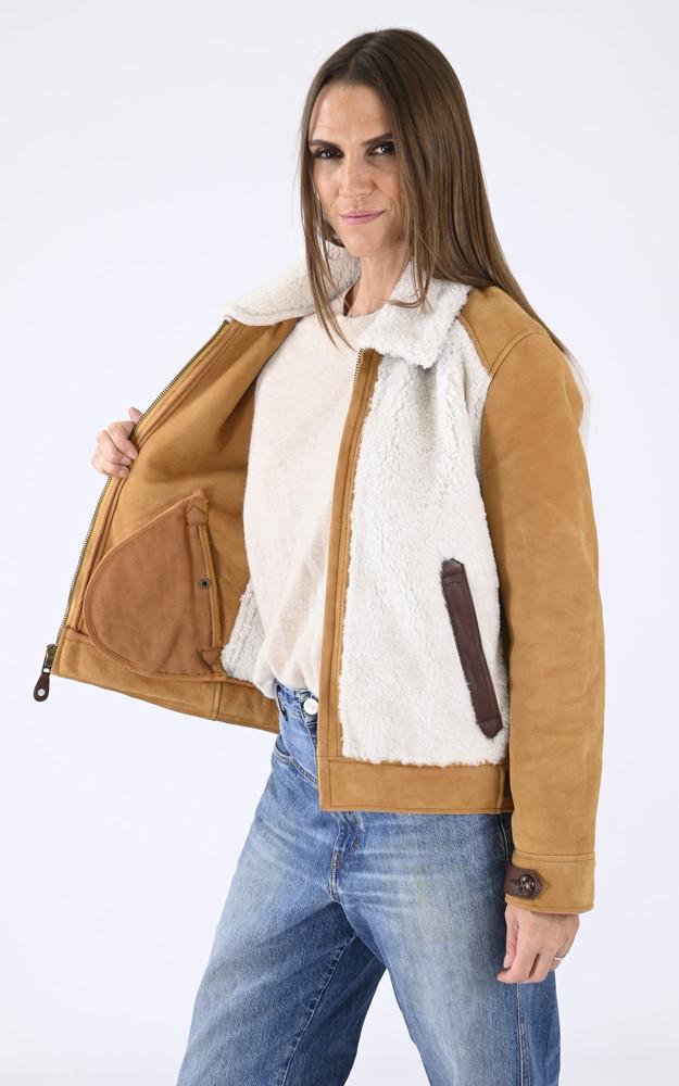 La Canadienne Blouson Agneau Lcw Holly Camel