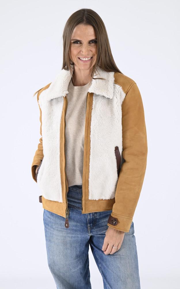 la canadienne Blouson agneau Lcw Holly camel