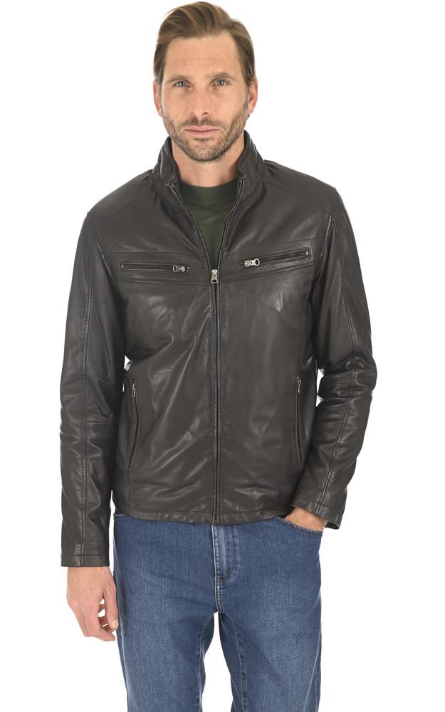 La Canadienne Blouson Agneau Marron Foncé