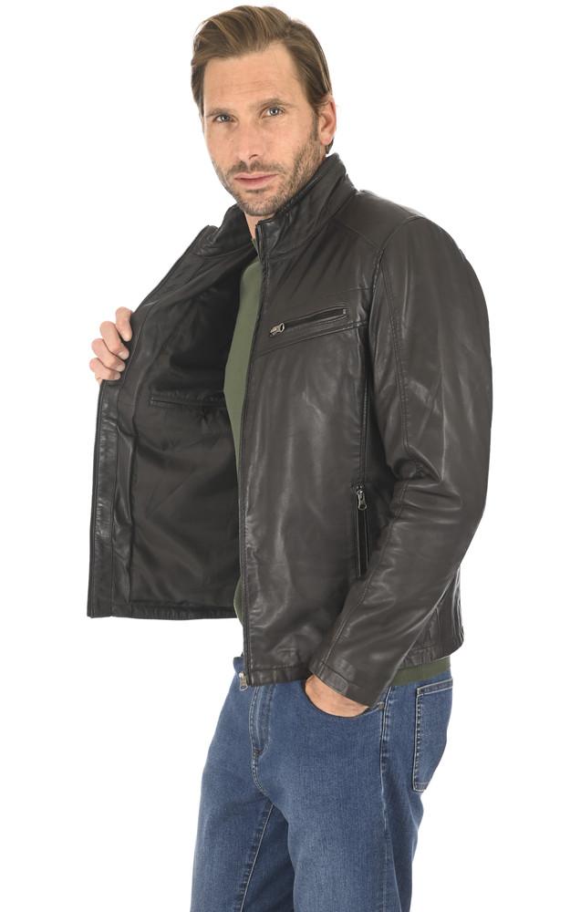 La Canadienne Blouson Agneau Marron Foncé