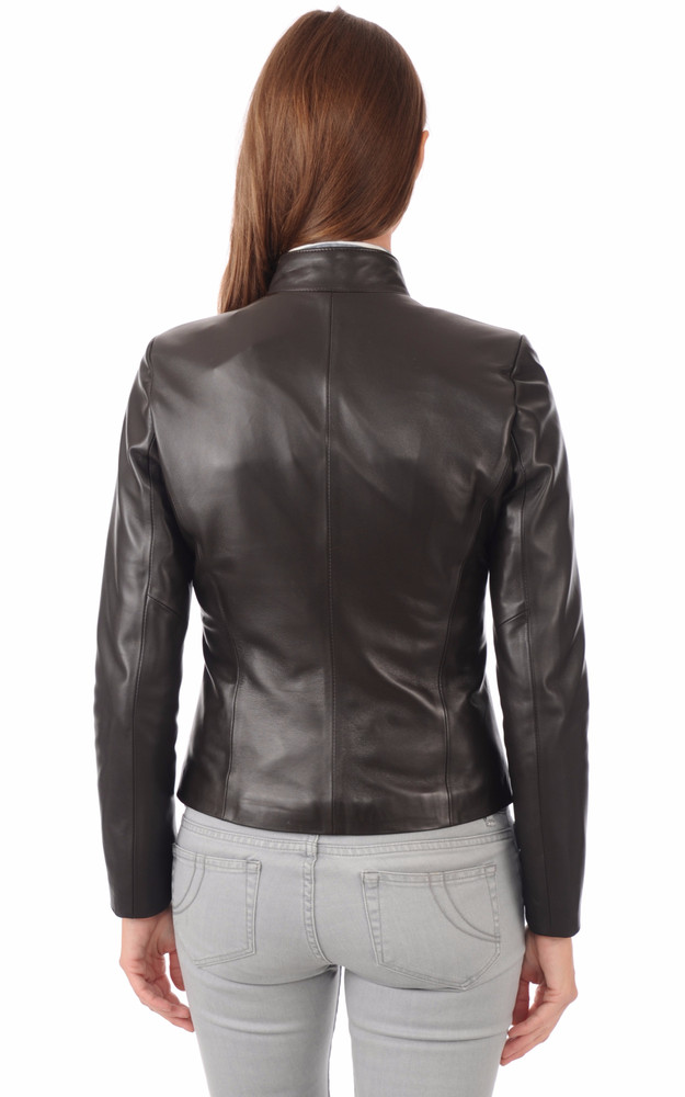 La Canadienne Blouson Agneau Marron Foncé