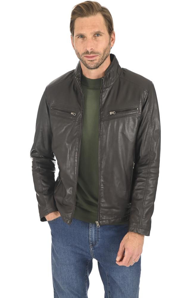 la canadienne Blouson agneau marron foncé