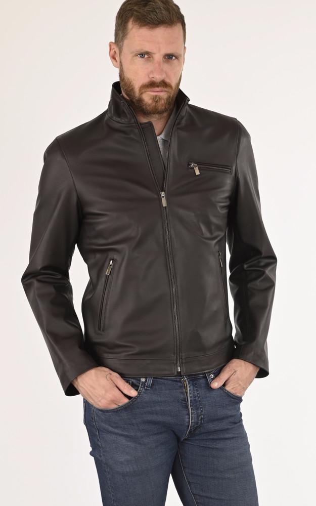 la canadienne Blouson agneau marron homme