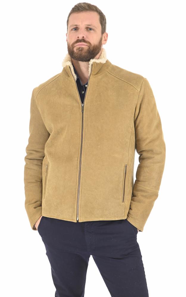 la canadienne Blouson agneau mérinos beige