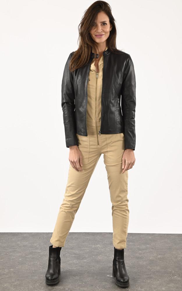La Canadienne Blouson Agneau Noir Femme