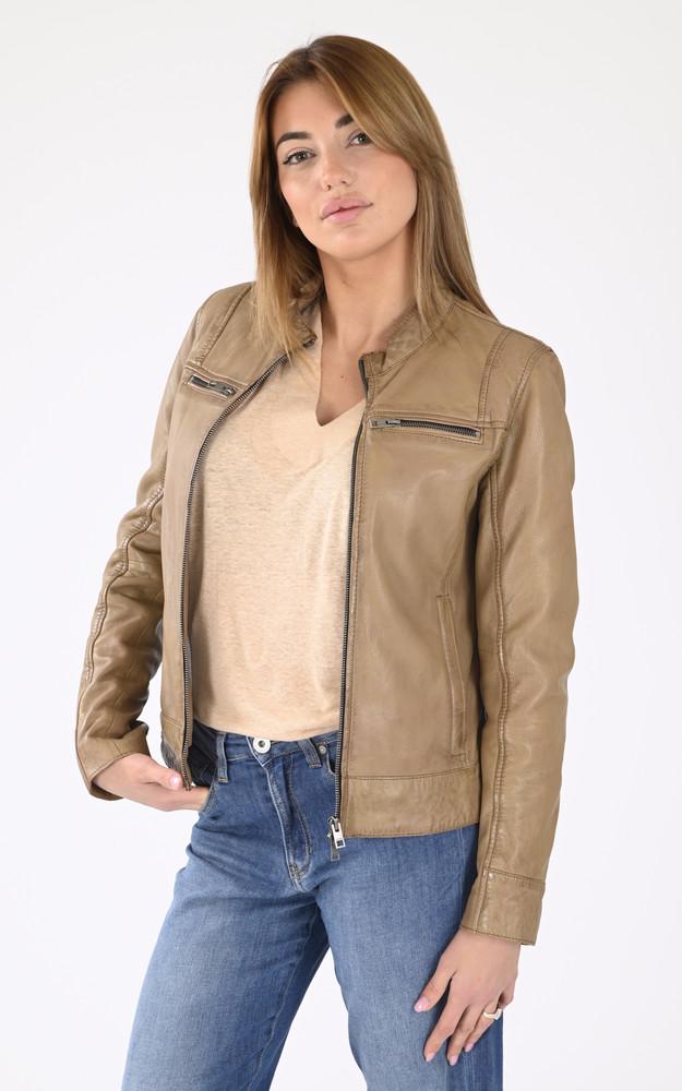 La Canadienne Blouson Agneau Ritz Marron Clair