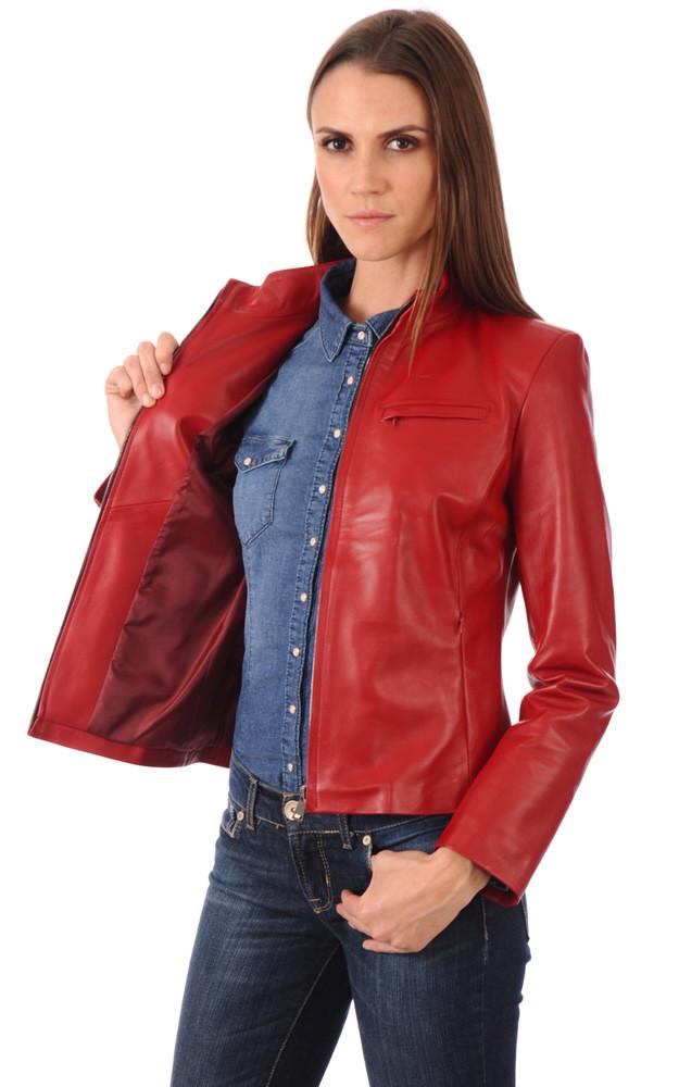 La Canadienne Blouson Agneau Rouge