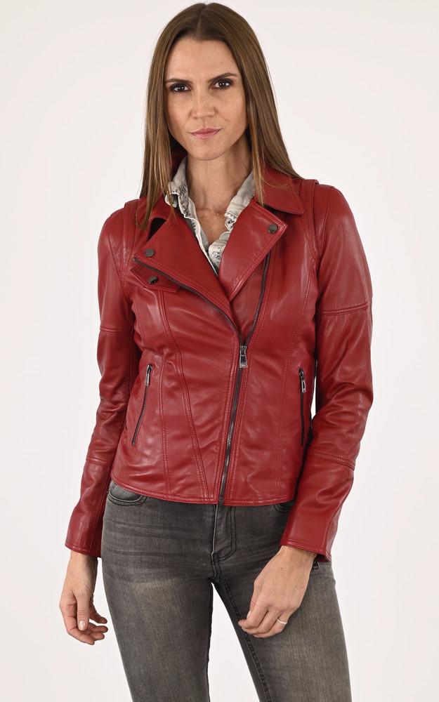 la canadienne Blouson agneau rouge
