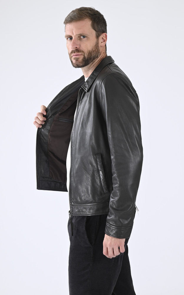 La Canadienne Blouson Agneau Tyson Marron