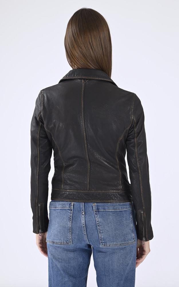 La Canadienne Blouson Agneau Vieilli Louane Marron